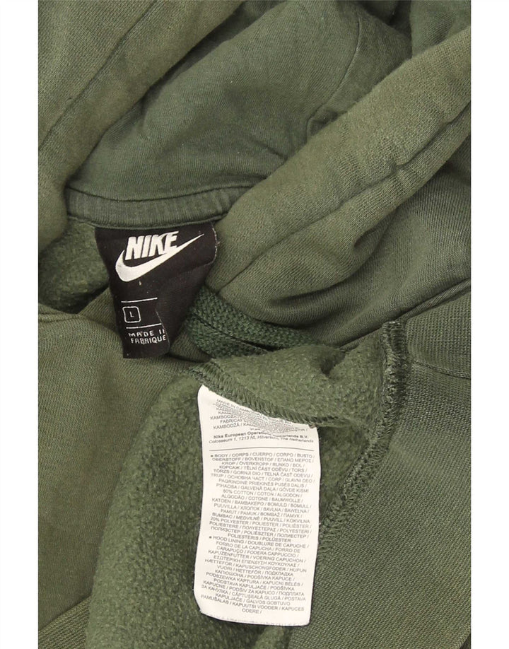 Nike Pull à capuche pour homme en coton vert Taille L