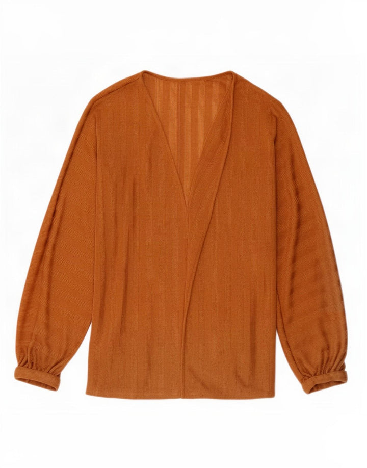 Tris Cardigan surdimensionné pour femme UK 10 Petit marron rayé