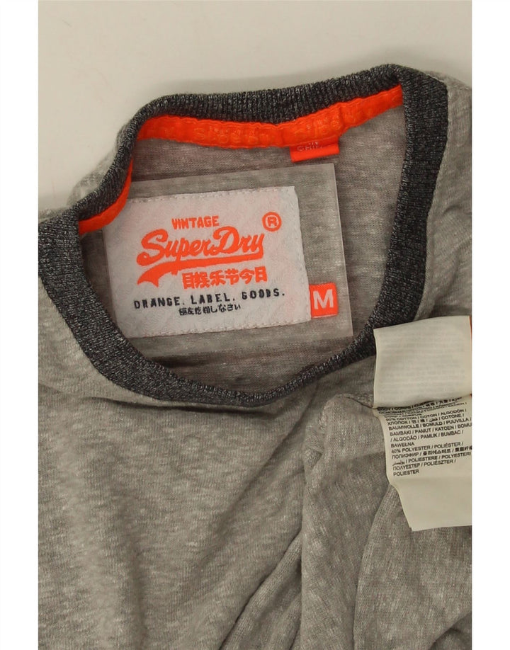 Superdry T-Shirt Homme Gris Moyen Moucheté Coton