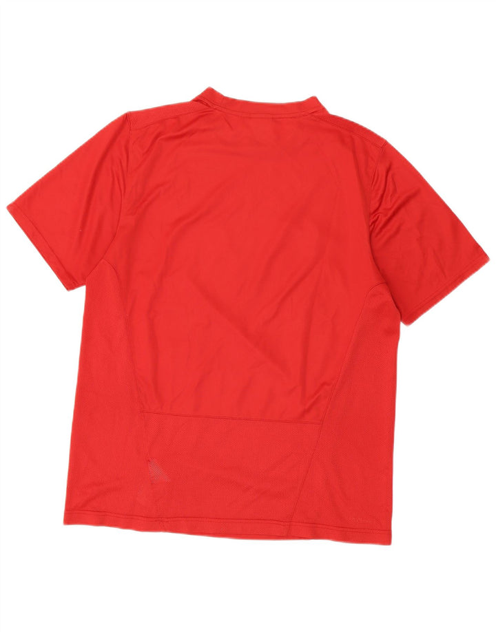 Nike Hommes Dri Fit T-Shirt Haut UK 39/41 Rouge Moyen Polyester
