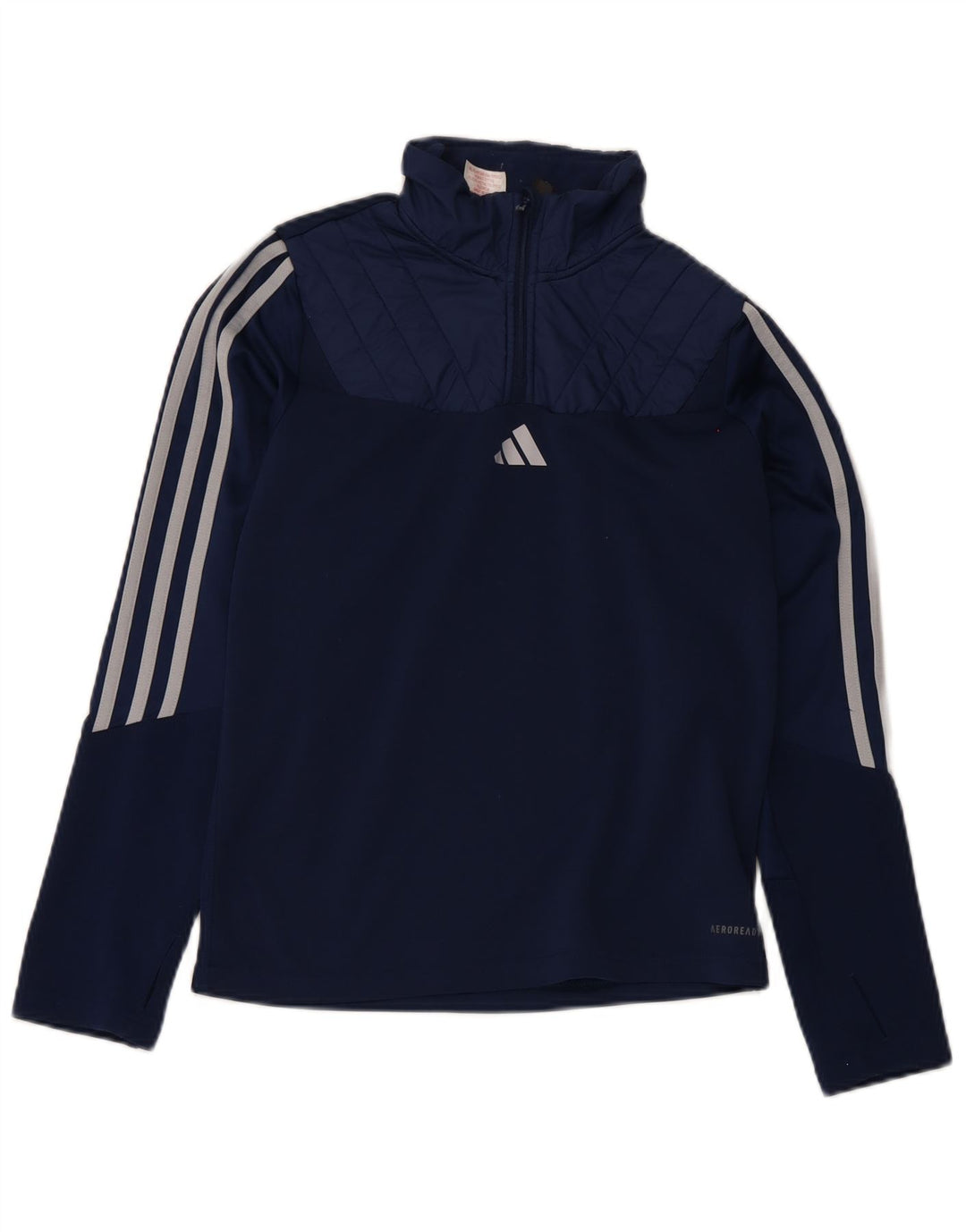 Adidas Haut de survêtement Aeroready Zip Neck pour garçon 13-14 ans Bleu marine