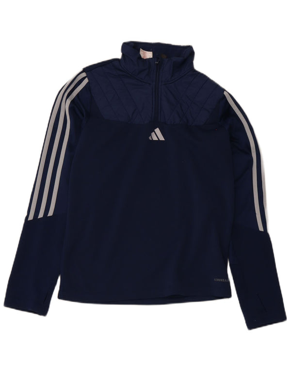 Adidas Haut de survêtement Aeroready Zip Neck pour garçon 13-14 ans Bleu marine