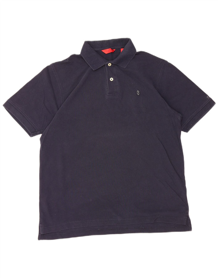 IZOD Polo Homme Bleu Marine Moyen Coton