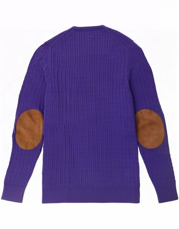 Massimo Dutti Pull col V pour femme UK 12 Bleu marine moyen