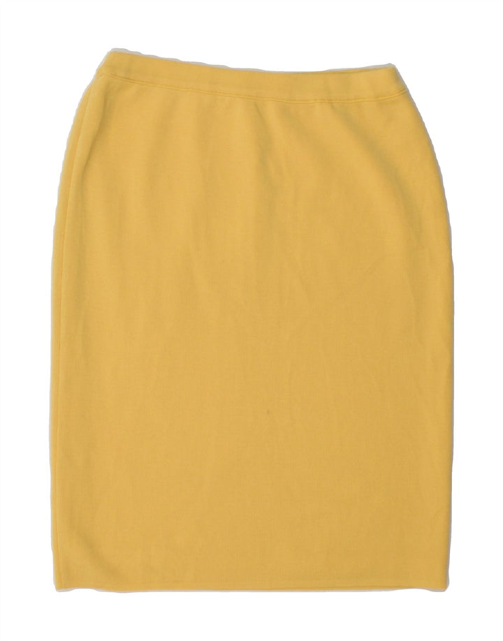 VINTAGE Womens Pencil Skirt W30 Medium Yellow Vintage Vintage and Second-Hand Vintage from Messina Hembry 