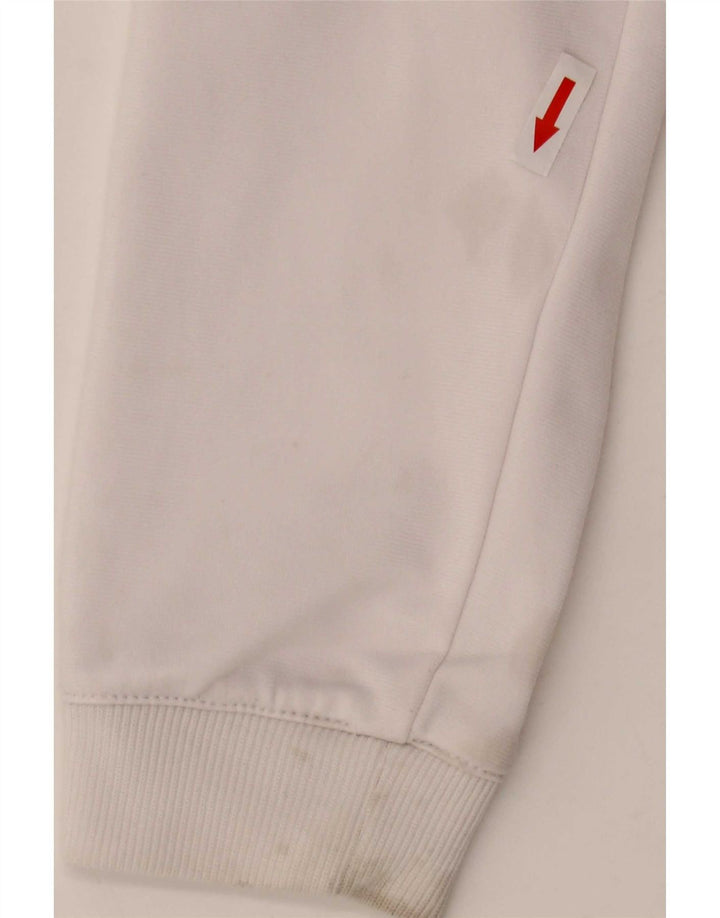 Reebok Veste de survêtement pour femme UK 12 Medium Blanc Colorblock Polyester