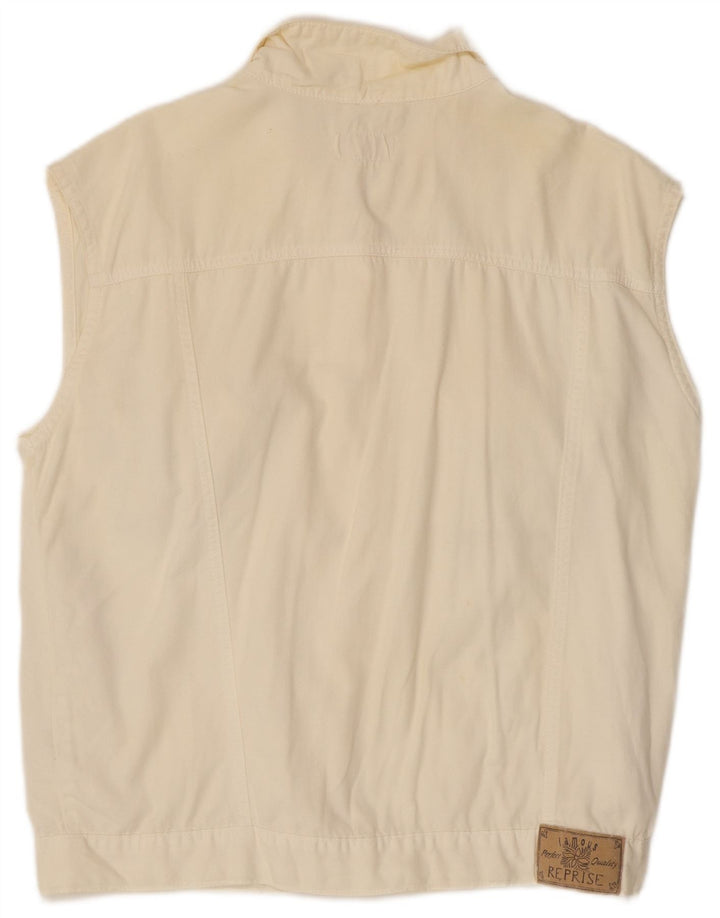 Reprise Gilet en jean pour femme UK 16 Large Blanc cassé