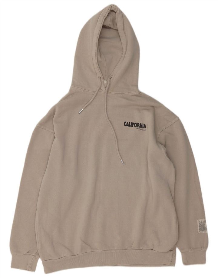 Pull & Bear California Graphic Pull à capuche coupe ample pour homme Beige Taille S