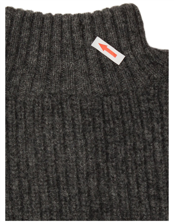 Columbia Pull Col Zippé Homme Gris Moyen Laine