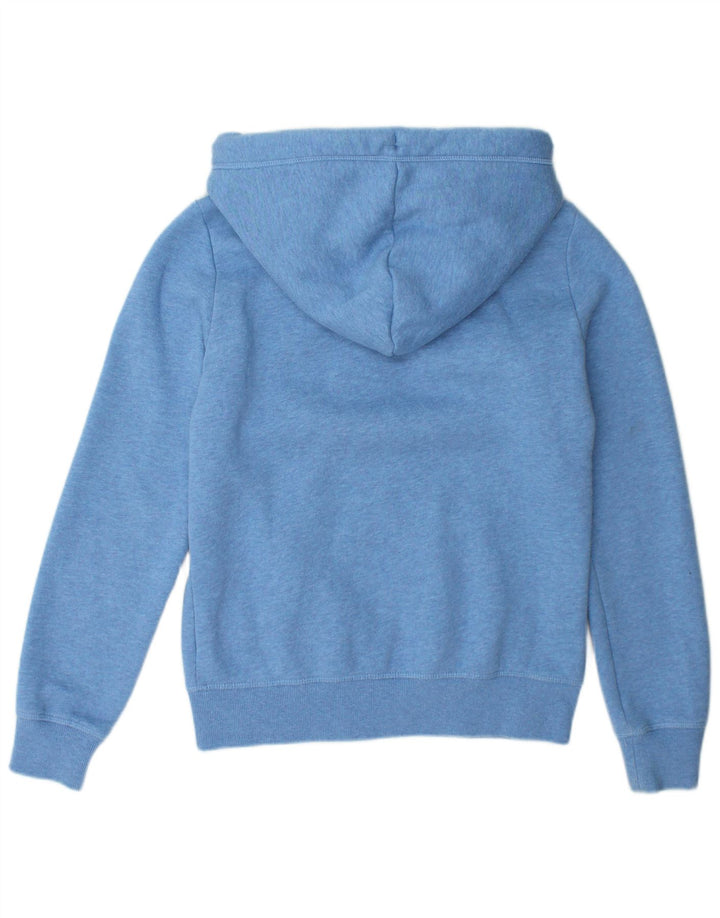 SUPERDRY Pull à capuche zippé pour femme UK 10 Petit Bleu Coton