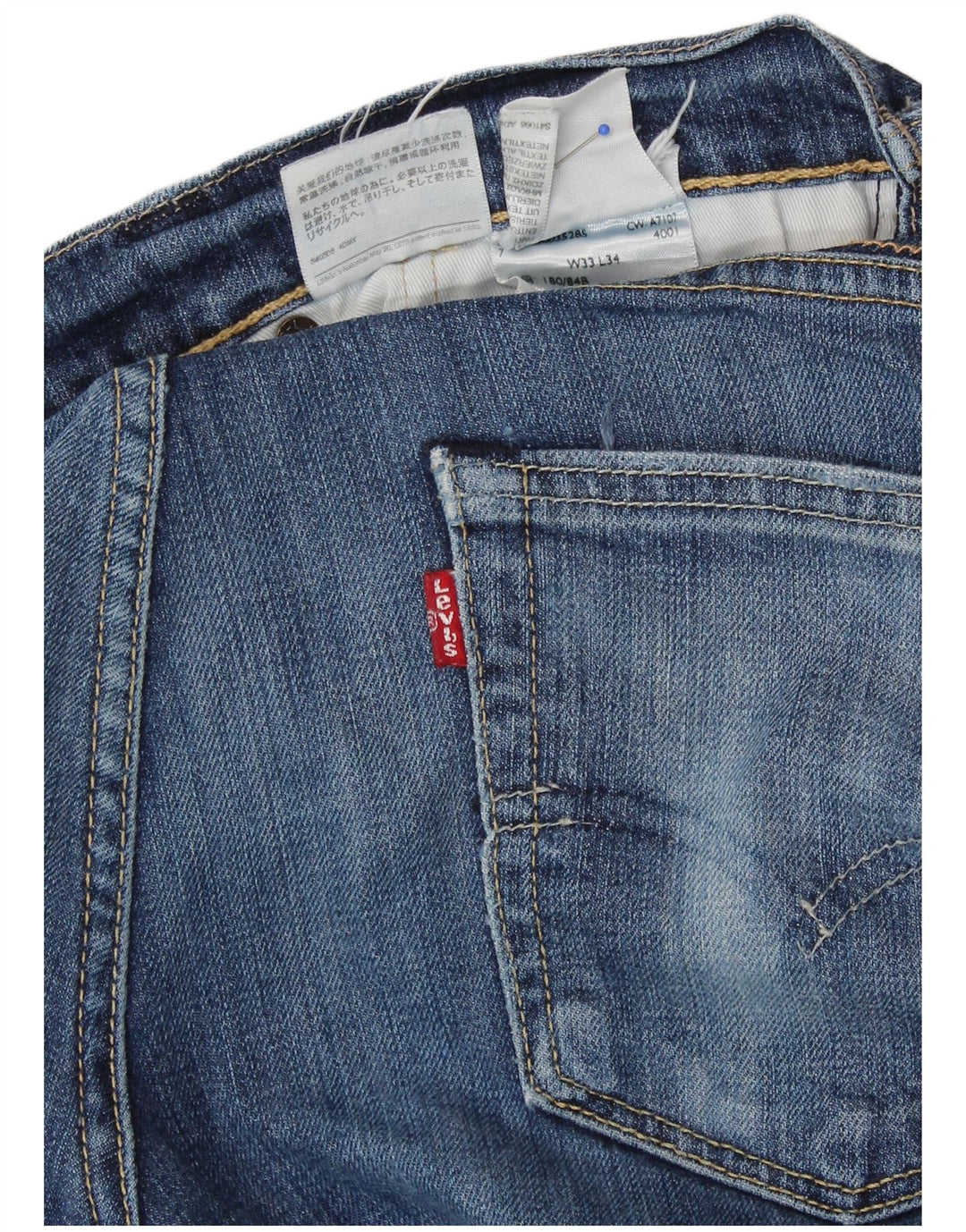 LEVI'S Mens Slim Jeans W33 L34 Blue