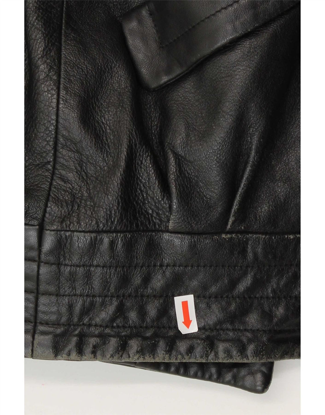 veste en cuir femme vintage UK 14 Grand Noir