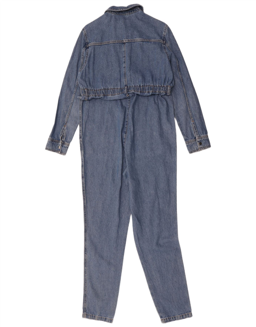 Topshop Combinaison en jean surdimensionnée à manches longues pour femme UK 10 Petit Bleu