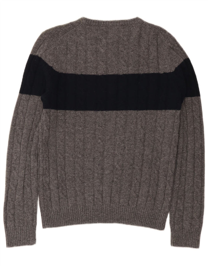 GANT Pull ras du cou pour femme UK 14 Gris moyen Colourblock