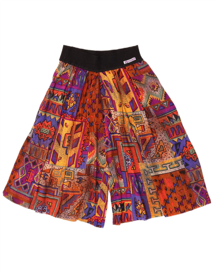 Short Vintage taille haute décontracté pour femme W26 petit Patchwork multicolore