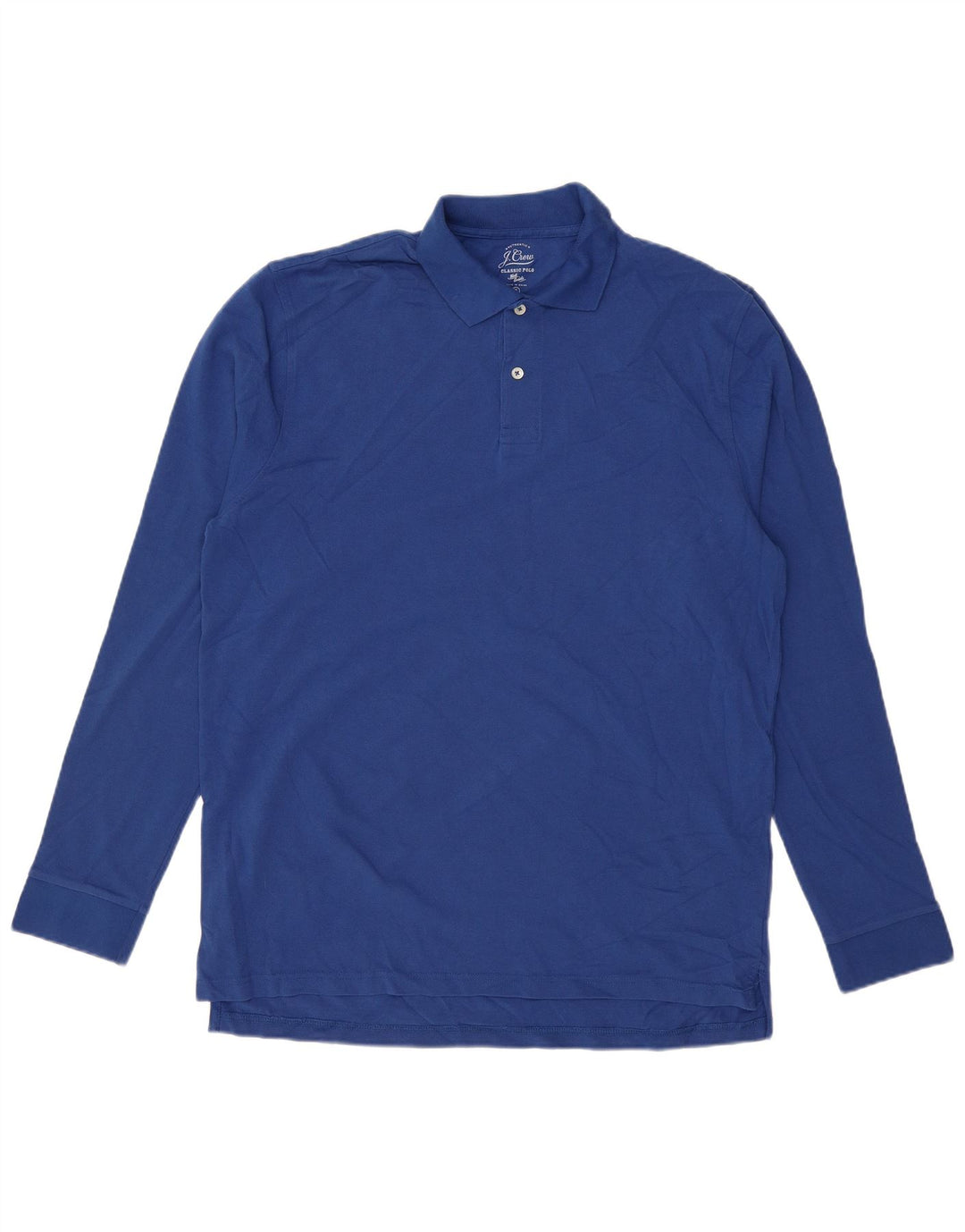 J. CREW Polo à manches longues coupe classique pour homme XL en coton bleu