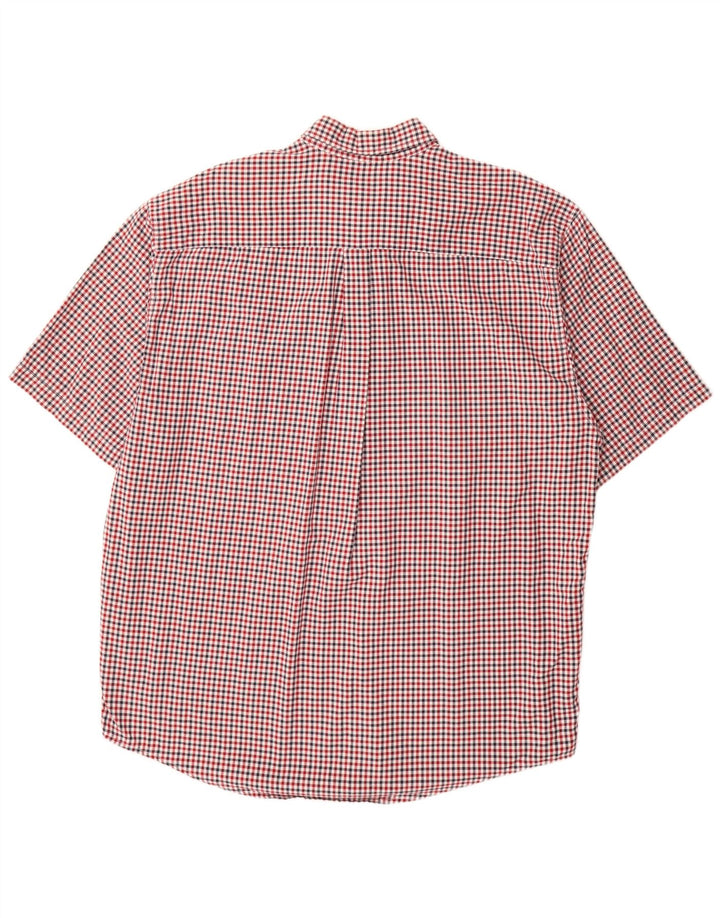 Eddie Bauer Chemise à manches courtes pour homme XL en coton vichy rouge
