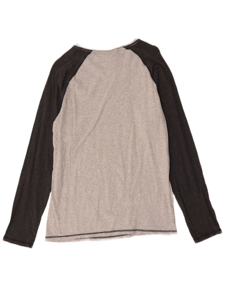 Calvin Klein Haut graphique à manches longues pour homme en coton color block gris moyen