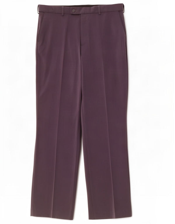 Farah Pantalon de Costume Droit Homme W34 L32 Gris Polyester