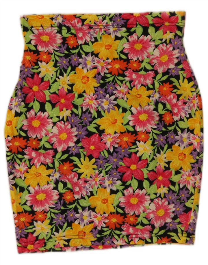 jupe crayon femme vintage W28 Medium Multicolore Floral