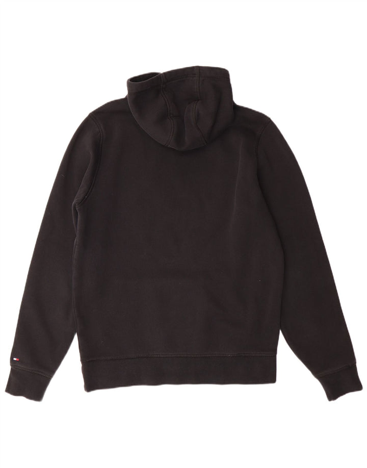 TOMMY HILFIGER Pull à Capuche Graphique Homme Noir Moyen Coton