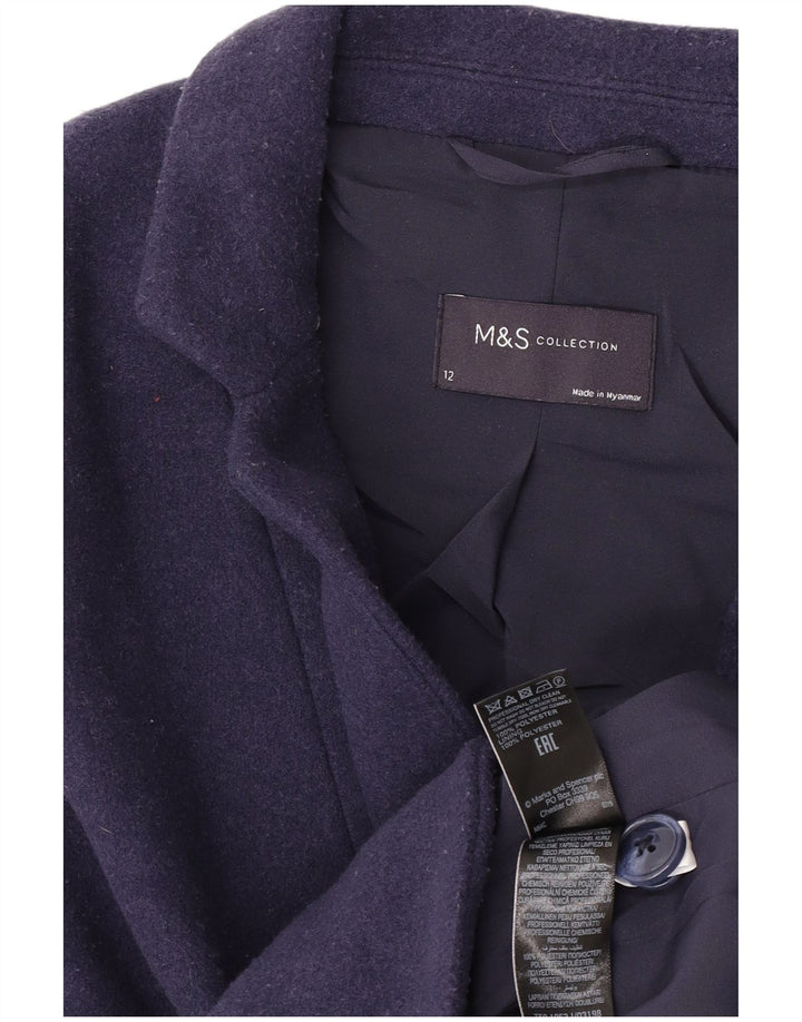 Marks & Spencer Veste blazer à 2 boutons pour femme UK 12 Bleu marine moyen