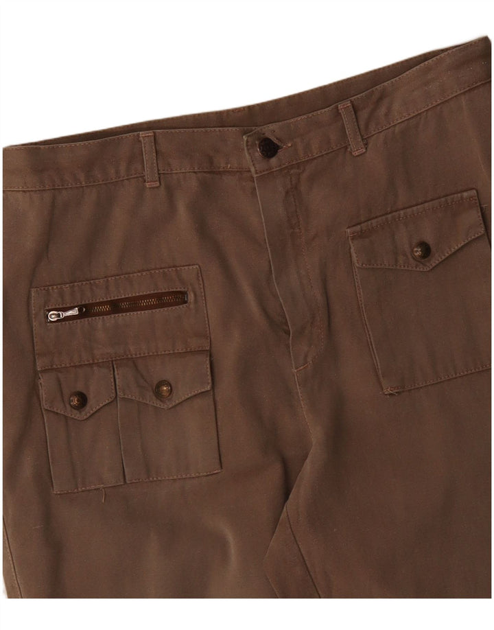 VINTAGE Pantalon cargo fuselé pour femme W32 L33 Marron