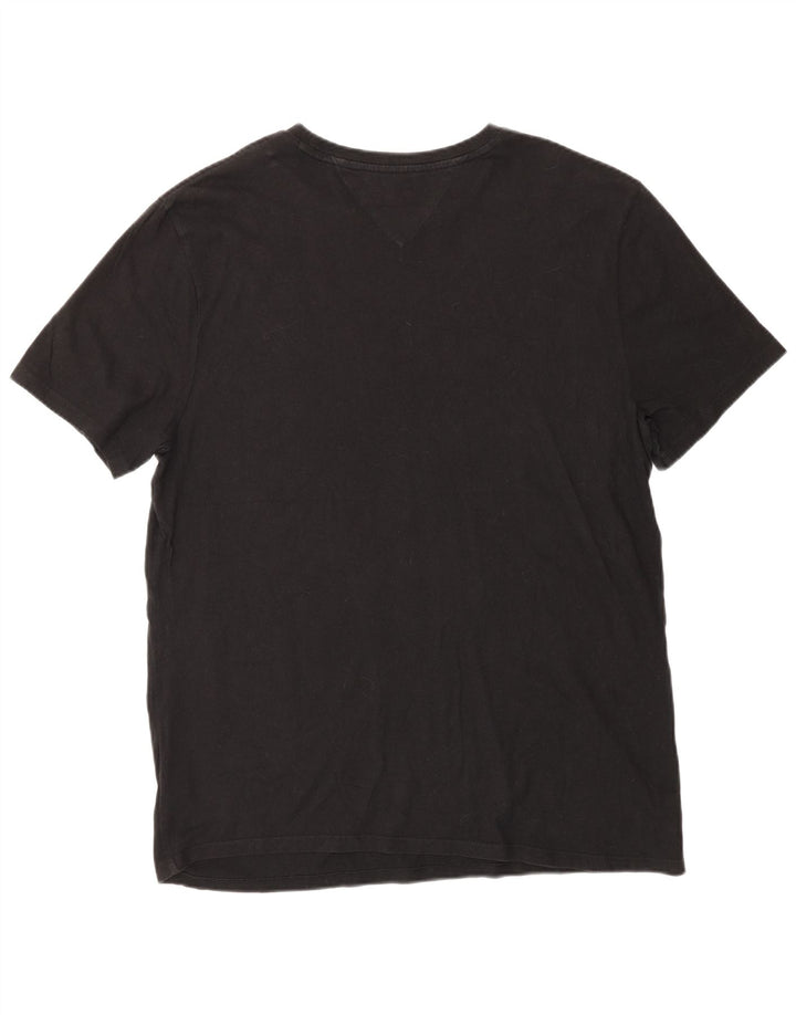 Tommy Hilfiger T-Shirt Homme Haut Large Noir Coton