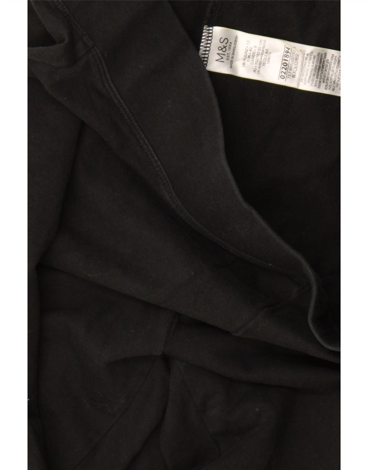 Marks & Spencer Pantalon de survêtement pour femme UK 12 Medium Noir Coton
