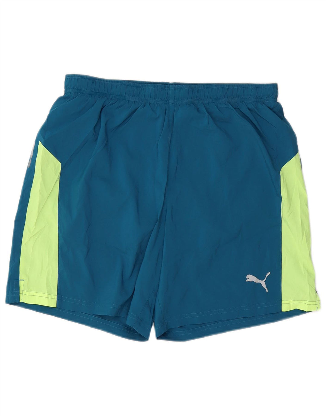 PUMA Short de Sport Homme Large Bleu Colorblock