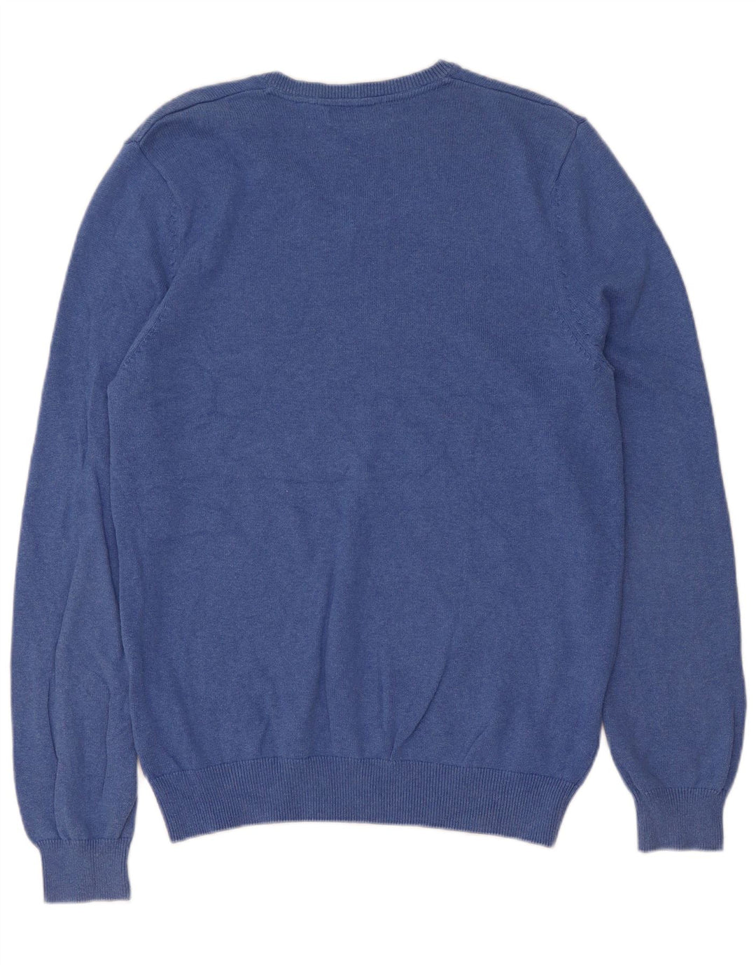 Marks & Spencer Pull Col V Homme Bleu Moyen Coton