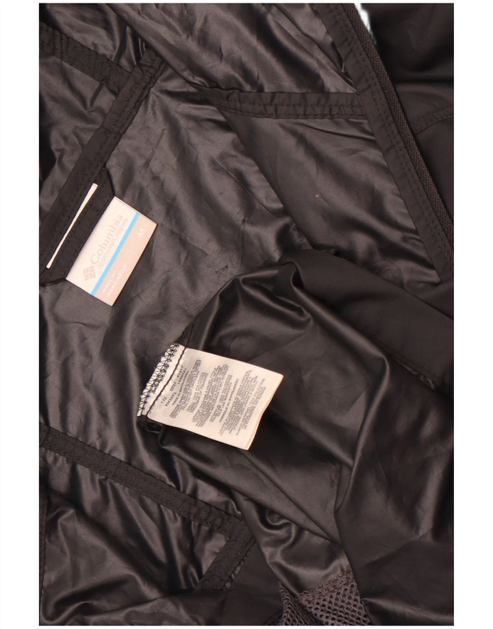 Columbia Veste de pluie à capuche pour homme UK 38 Medium Noir Polyester