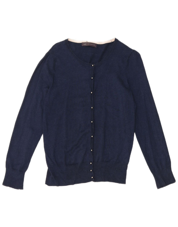 Marks & Spencer Cardigan pour femme en viscose bleu marine moyen UK 12
