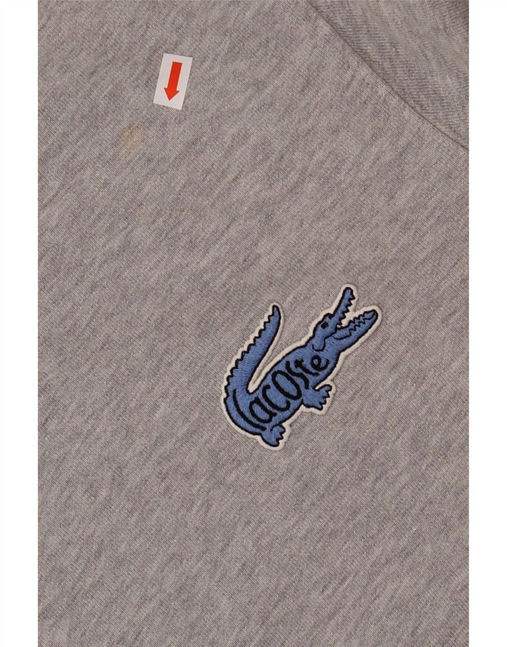 LACOSTE Pull à capuche homme taille 4 coton gris moyen