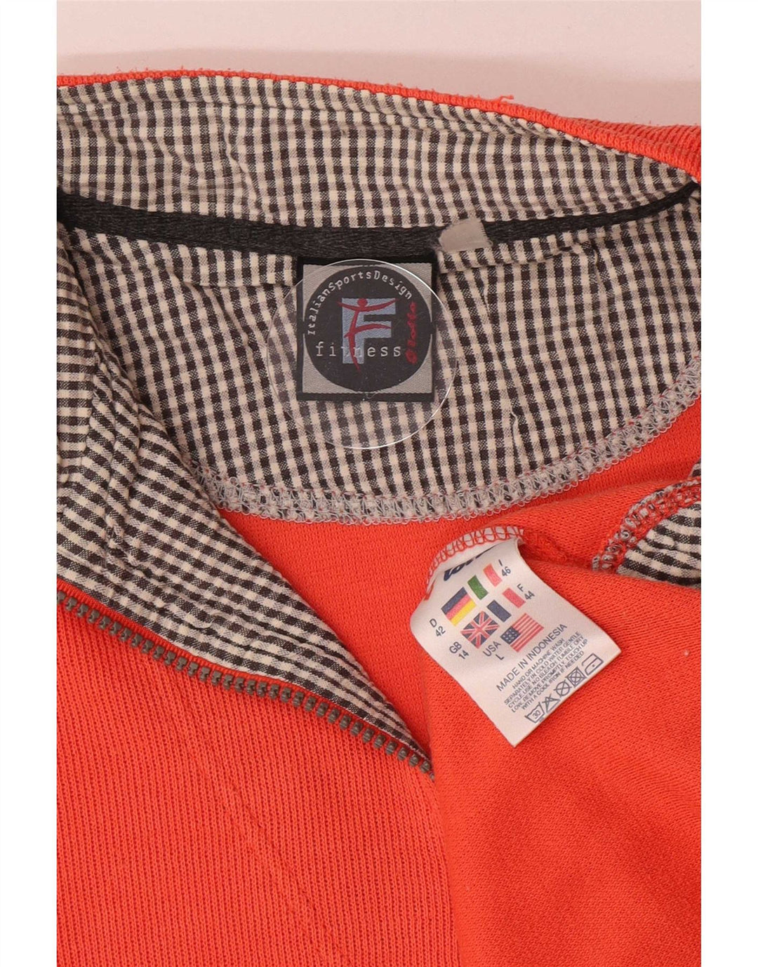 Lotto Sweat-shirt à col zippé pour femme UK 14 Large Orange Polyester