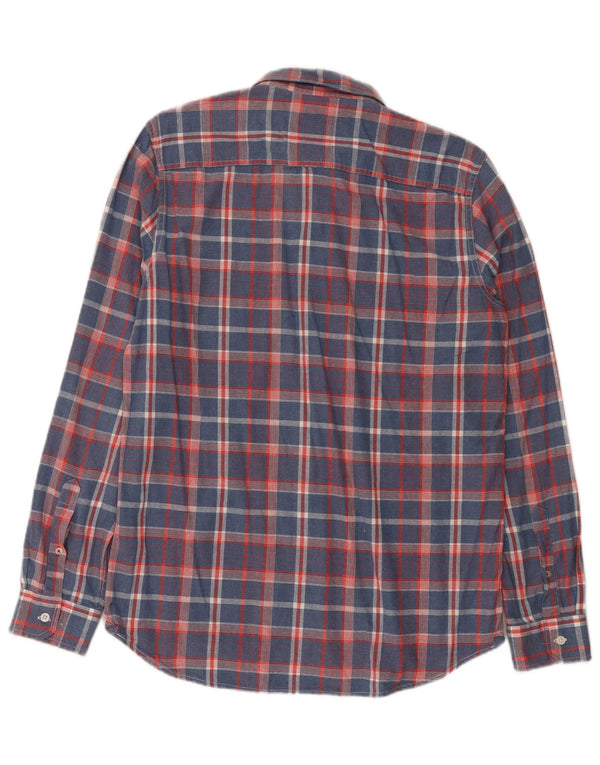 Crew Clothing Chemise Coastal Fit pour homme en coton à carreaux bleus