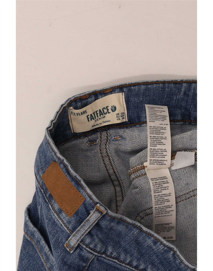 Fat Face Jean évasé Fly pour femme UK 12 Medium W30 L31 Bleu Coton