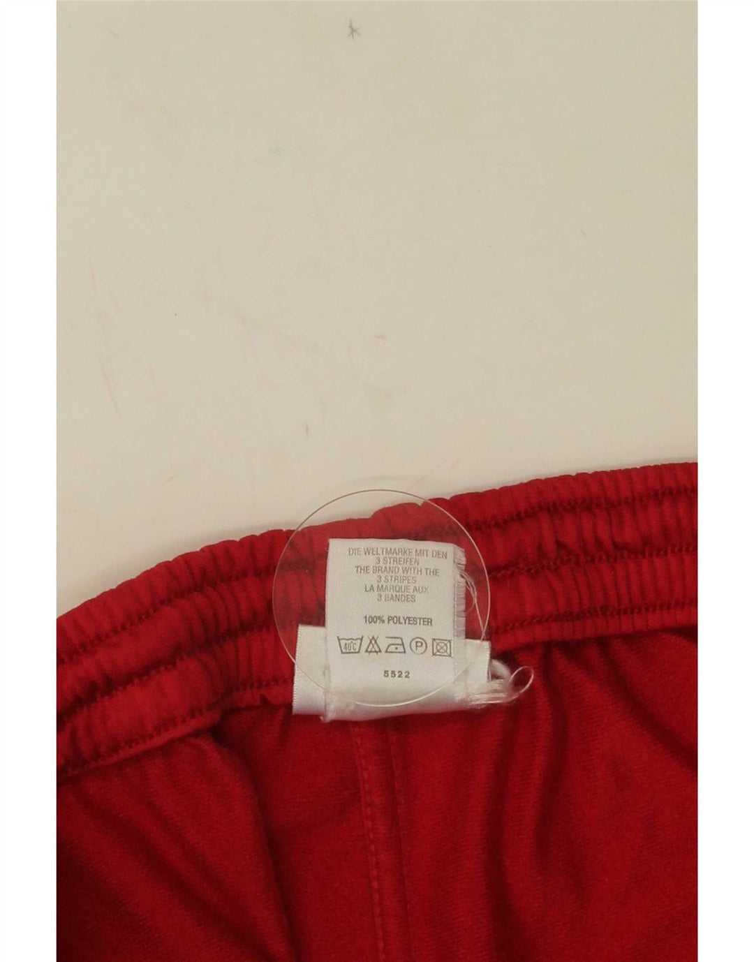 Adidas Pantalon de Survêtement Graphique Homme Rouge Moyen Polyester Colorblock