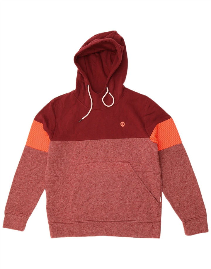 Jack & Jones Pull à capuche pour homme en polyester color block bordeaux moyen
