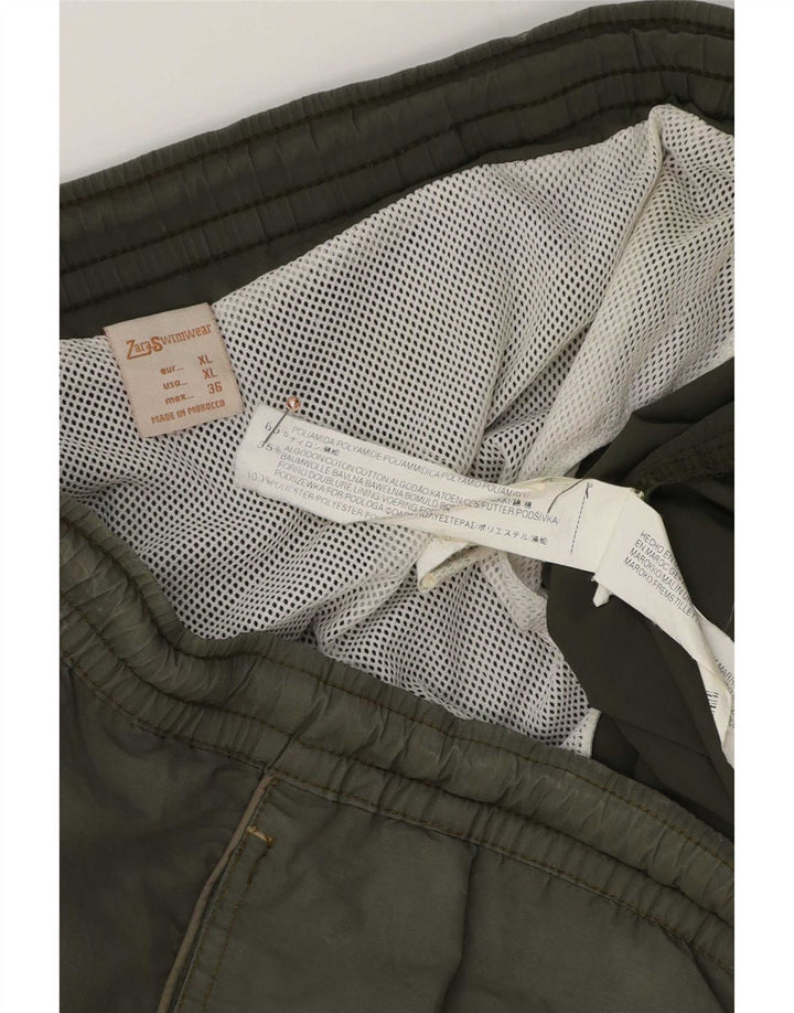 Zara Short De Bain XL Vert Polyamide Homme