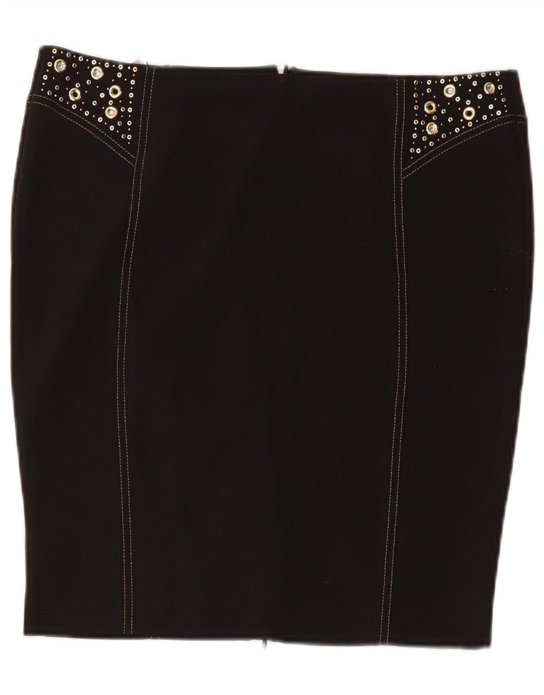 Roccobarocco Jupe crayon femme IT 46 Large W34 Noir Polyester