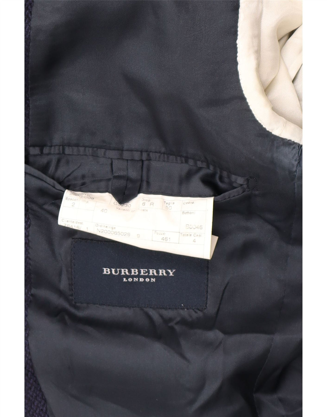 Burberry Veste blazer à 3 boutons pour homme IT 50 Bleu marine moyen classique