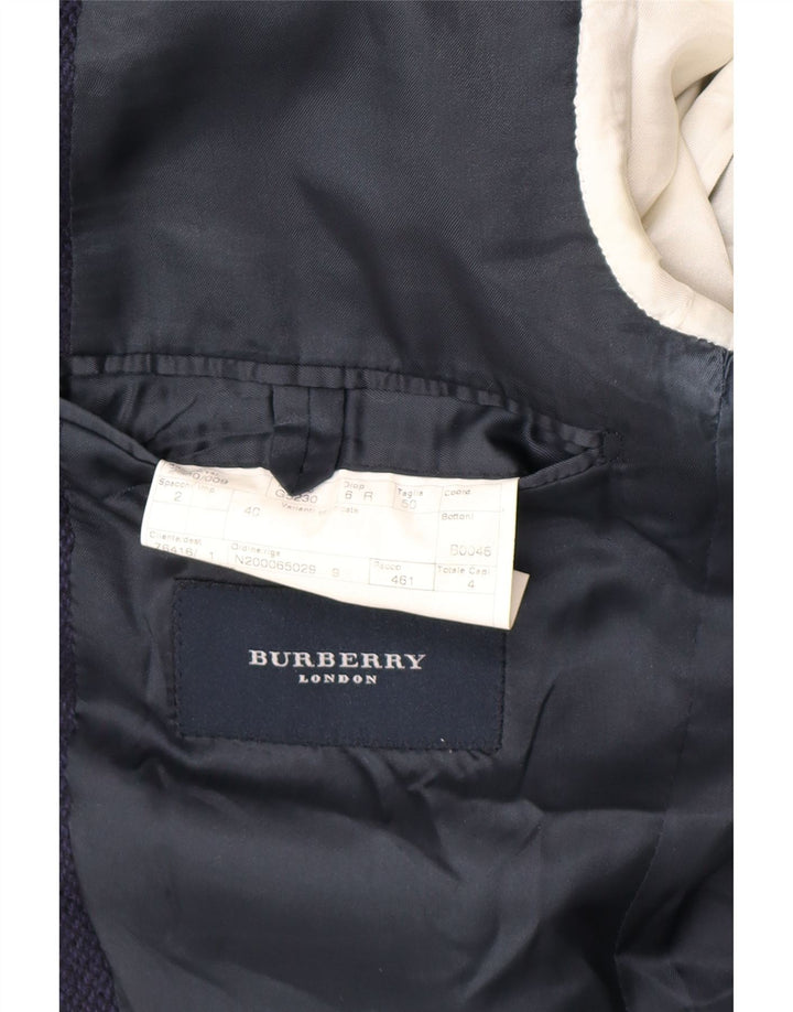 Burberry Veste blazer à 3 boutons pour homme IT 50 Bleu marine moyen classique