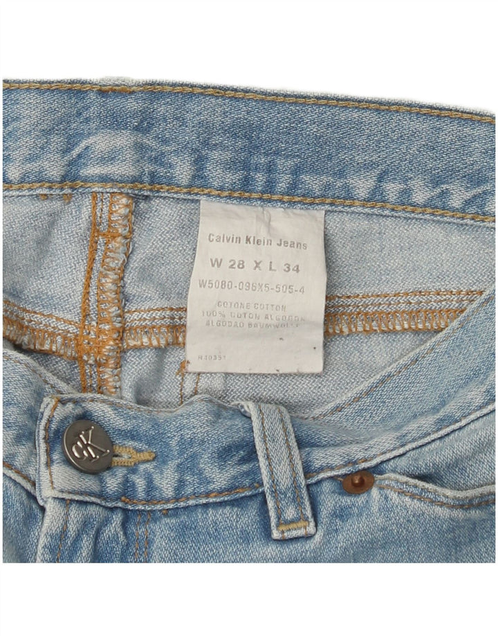CALVIN KLEIN Jean Bootcut Femme W28 L30 Bleu Coton