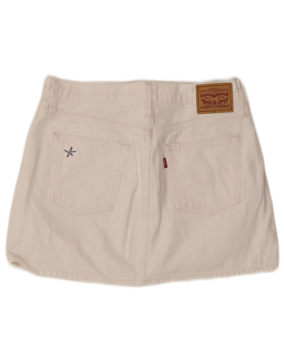 Levi's Jupe en Jean W27 Small Blanc Coton Femme
