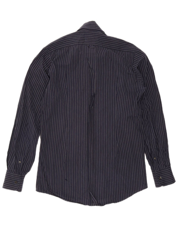 Dolce & Gabbana Chemise Homme Taille 40 15 3/4 Medium Navy Blue Pinstripe