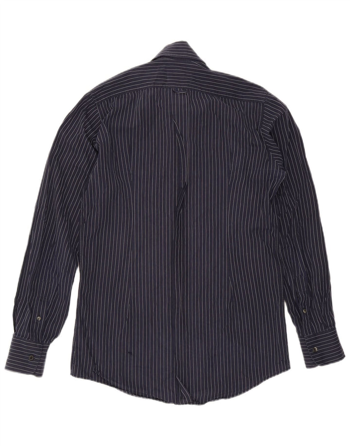 Dolce & Gabbana Chemise Homme Taille 40 15 3/4 Medium Navy Blue Pinstripe