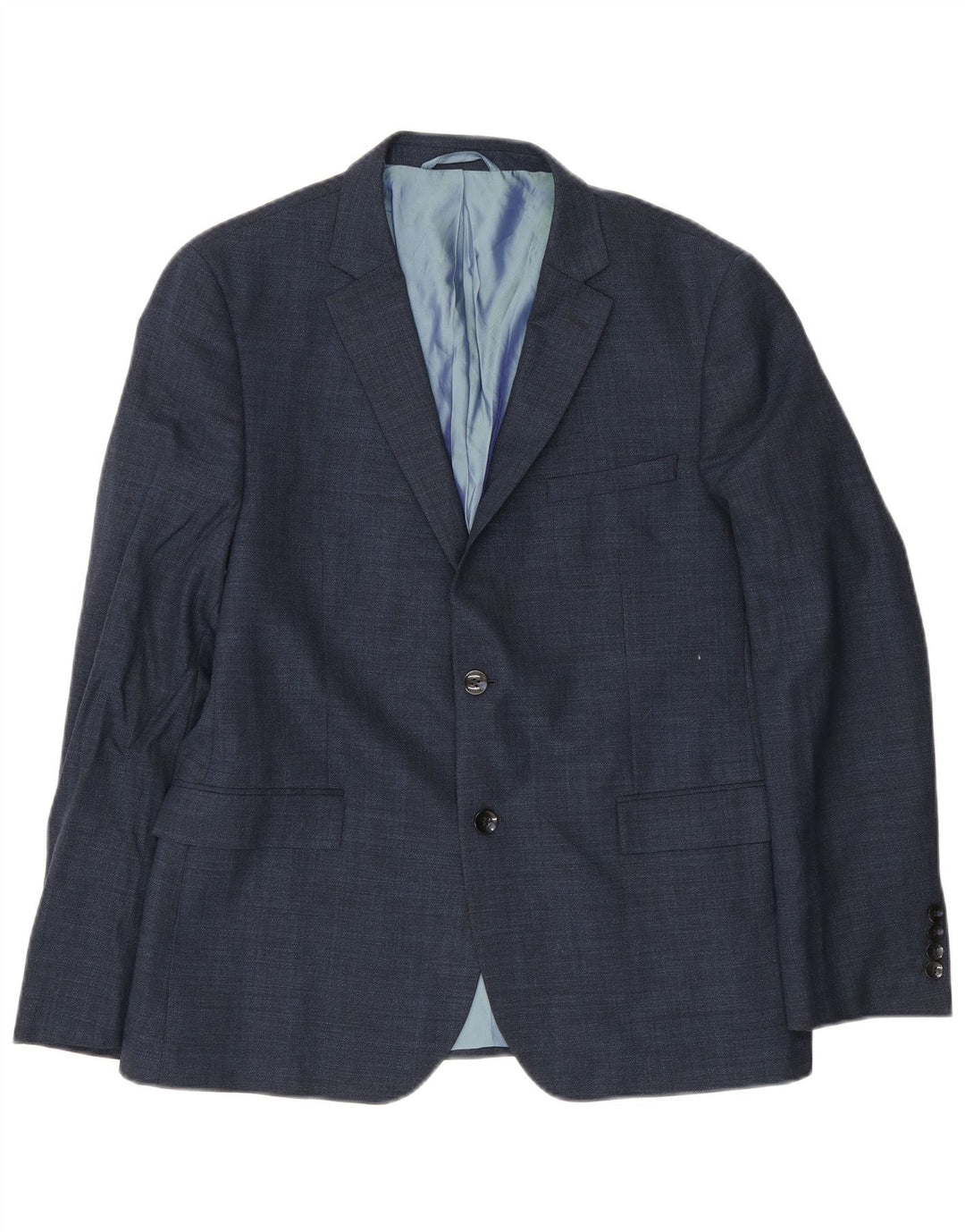 Dkny Veste Blazer Slim Fit à 2 Boutons pour Homme EU 54 2XL Bleu Marine Laine