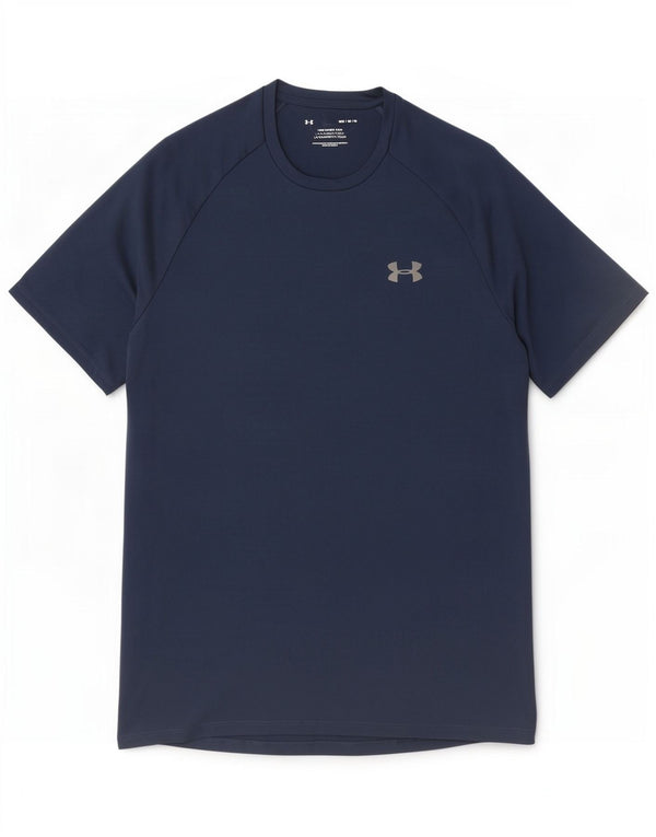 Under Armour Mens T-Shirt Top Medium Navy Blue Polyester