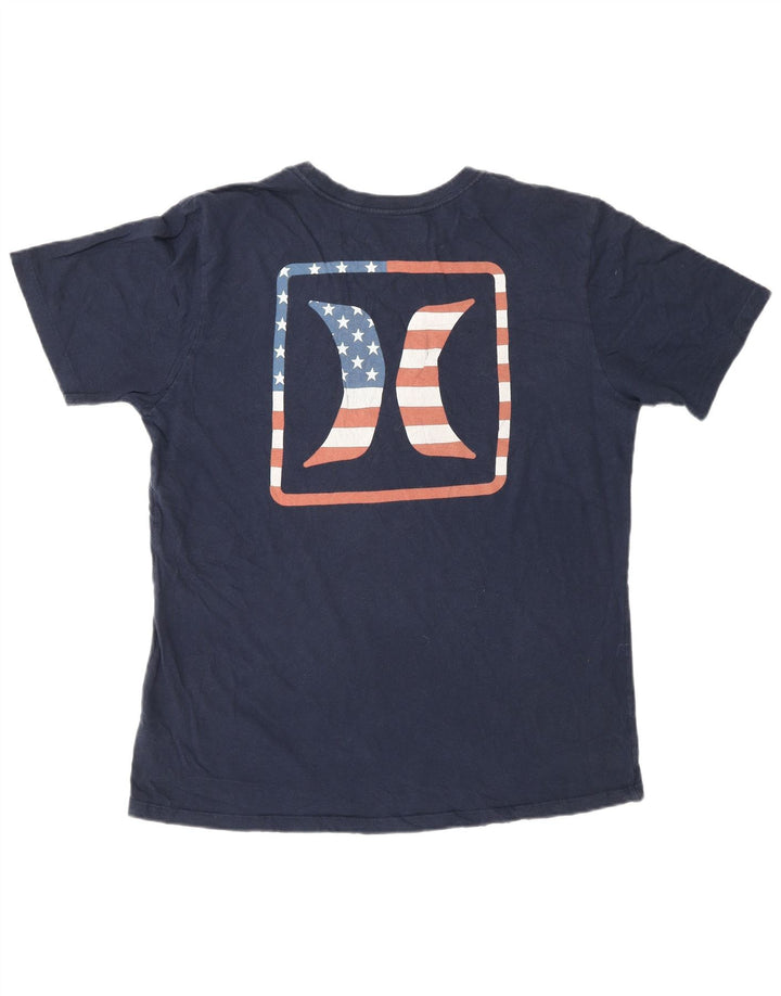 HURLEY T-Shirt Graphique Homme Bleu Marine Moyen Coton